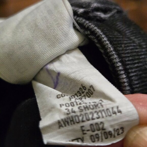 Abercrombie & Fitch 90's Relaxed Jean High Rise Curve Love Black Size 34s/18s - Picture 13 of 13